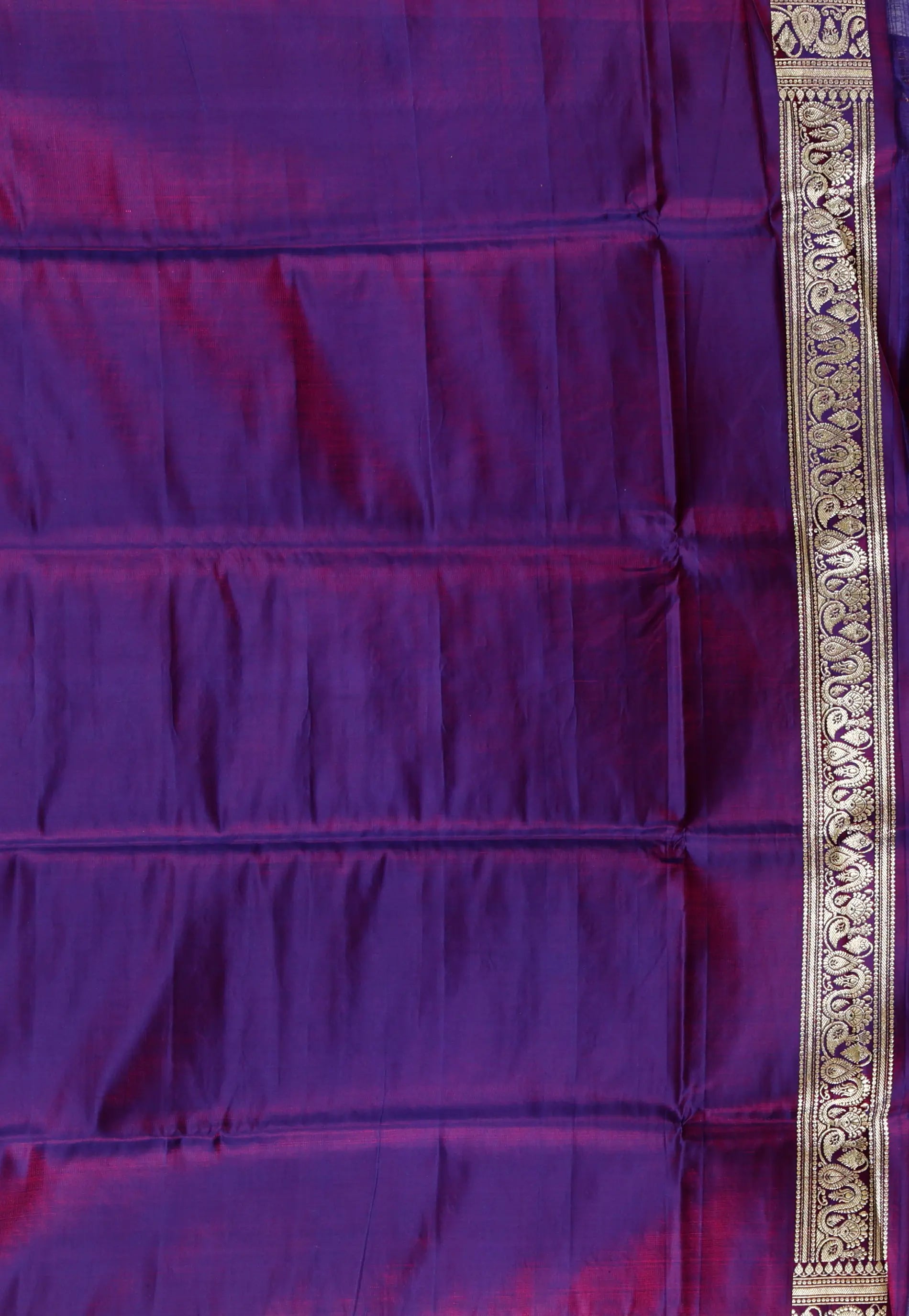Purple Wedding Banarasi Silk Saree with Blouse Piece