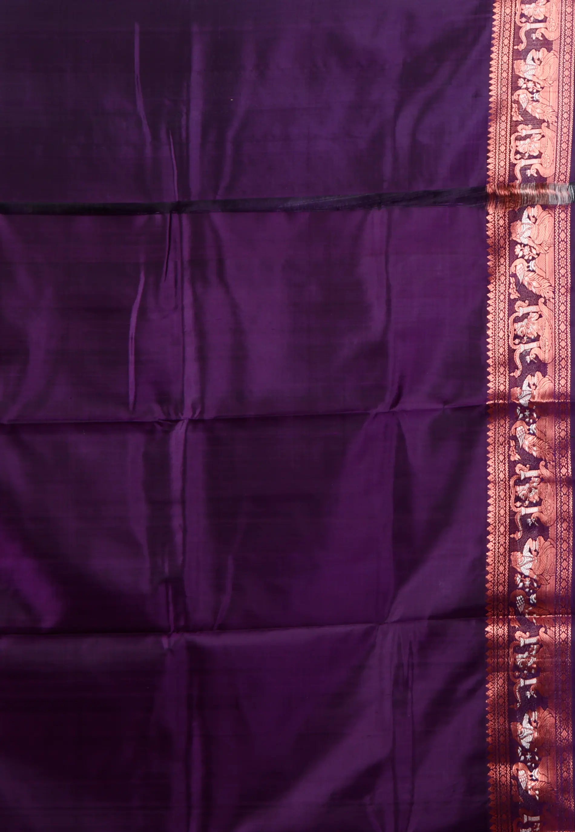 Magenta Baluchari Pure Silk Saree with Blouse Piece