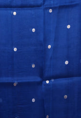 Turquoise Blue Kora Silk Saree With Blouse Piece - Adi Akshoy & Co.