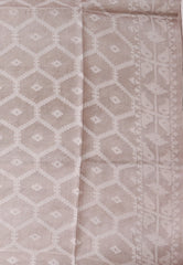 Grey Pure Tussar Dhakai Jamdani Saree with Blouse Piece - Adi Akshoy & Co.