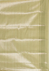 Pista Green with Zari work Kanjivaram Silk Saree With Blouse Piece - Adi Akshoy & Co.