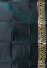 Navy Blue with Zari work Wedding Banarasi Saree with Blouse Piece - Adi Akshoy & Co.