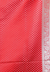 Red Wedding Banarasi Silk Saree with Blouse Piece - Adi Akshoy & Co.