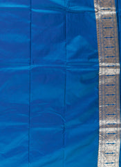 Dual shades of Mustard and Purple Kanjivaram Silk Saree With Blouse Piece - Adi Akshoy & Co.