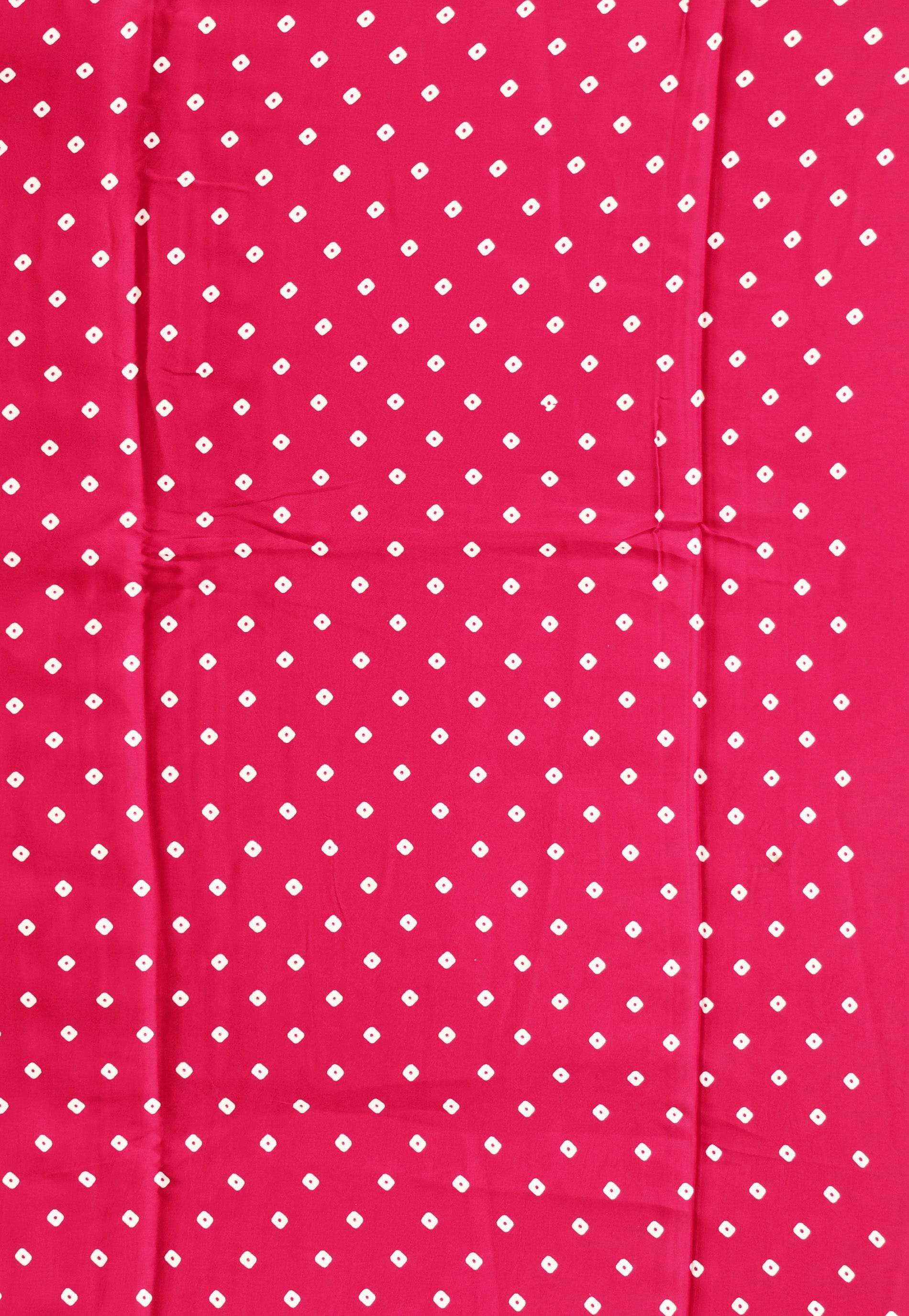 Maroon Ajrakh print in Modal Silk Saree With Blouse Piece - Adi Akshoy & Co.