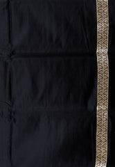 Black Wedding Banarasi Silk Saree with Blouse Piece - Adi Akshoy & Co.