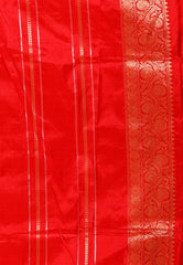 Red Kadwa Katan Pure Silk Saree With Blouse Piece - Adi Akshoy & Co.