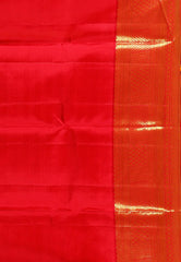 Cross Green Brocade with Red Border Kanjivaram Silk Saree With Blouse Piece - Adi Akshoy & Co.