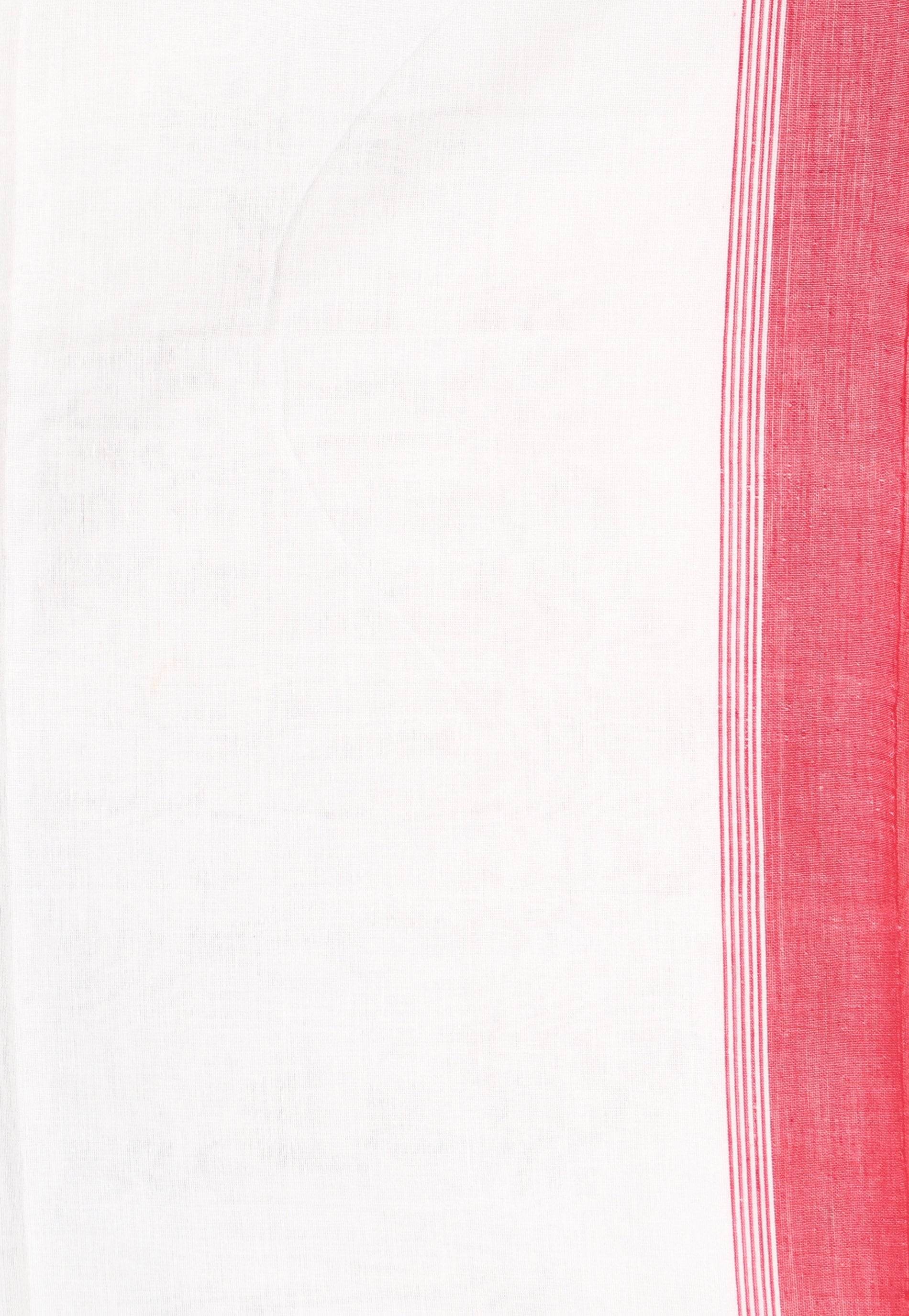 White Handloom Saree With Blouse Piece - Adi Akshoy & Co.