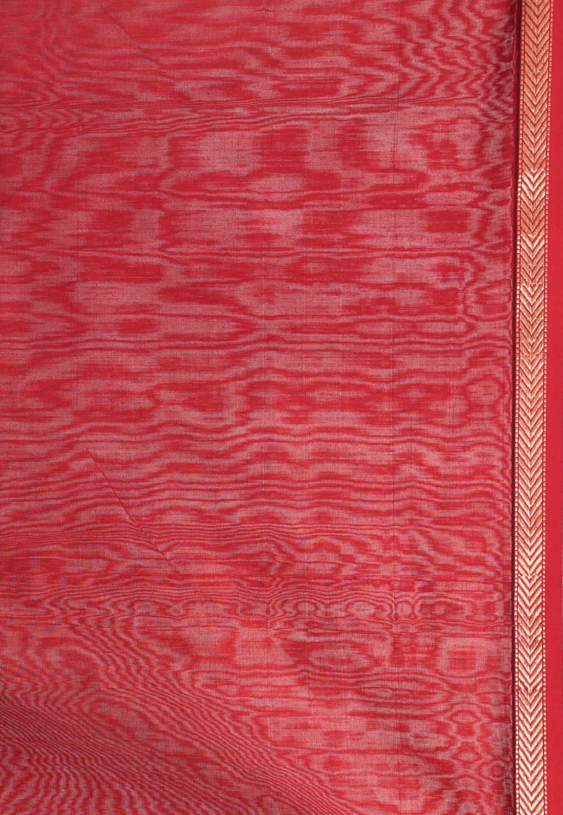 Magenta Sico Handloom Saree With Blouse Piece - Adi Akshoy & Co.