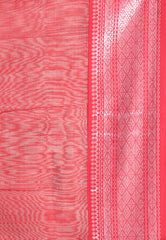 Turquoise Blue Sico Handloom Saree With Blouse Piece - Adi Akshoy & Co.