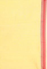 Lemon Yellow Sico Handloom Saree With Blouse Piece - Adi Akshoy & Co.