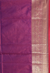 Peacock Blue Blended Silk Handloom Saree With Blouse Piece - Adi Akshoy & Co.