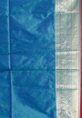 Magenta Blended Silk Handloom Saree With Blouse Piece - Adi Akshoy & Co.