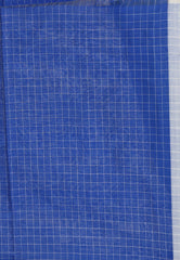 Royal Blue Handloom Saree With Blouse Piece - Adi Akshoy & Co.