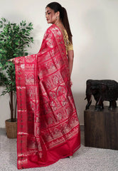 Rani Brocade Baluchari Silk Saree with Blouse Piece - Adi Akshoy & Co.
