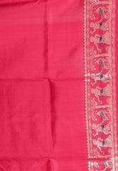 Rani Brocade Baluchari Silk Saree with Blouse Piece - Adi Akshoy & Co.