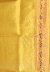 Yellow Baluchari Silk Saree with Blouse Piece - Adi Akshoy & Co.