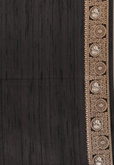 Balck Tussar Silk Saree with Blouse Piece - Adi Akshoy & Co.