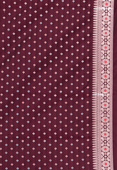 Maroon Minakari Mashru Silk Saree with Blouse Piece - Adi Akshoy & Co.