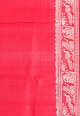 Red Baluchari Pure Silk Saree with Blouse Piece - Adi Akshoy & Co.