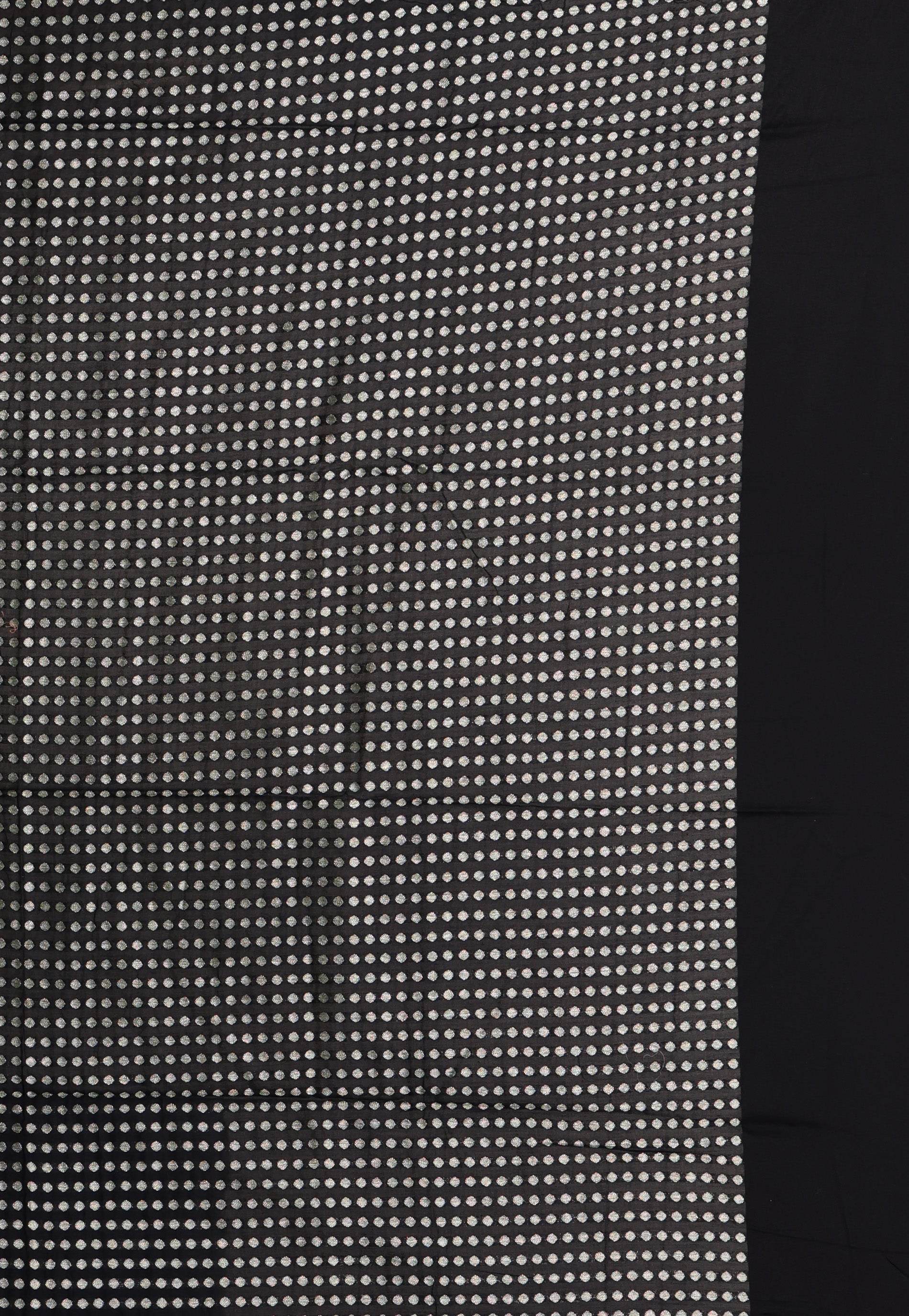 White Tussar Silk Saree with Blouse Piece - Adi Akshoy & Co.