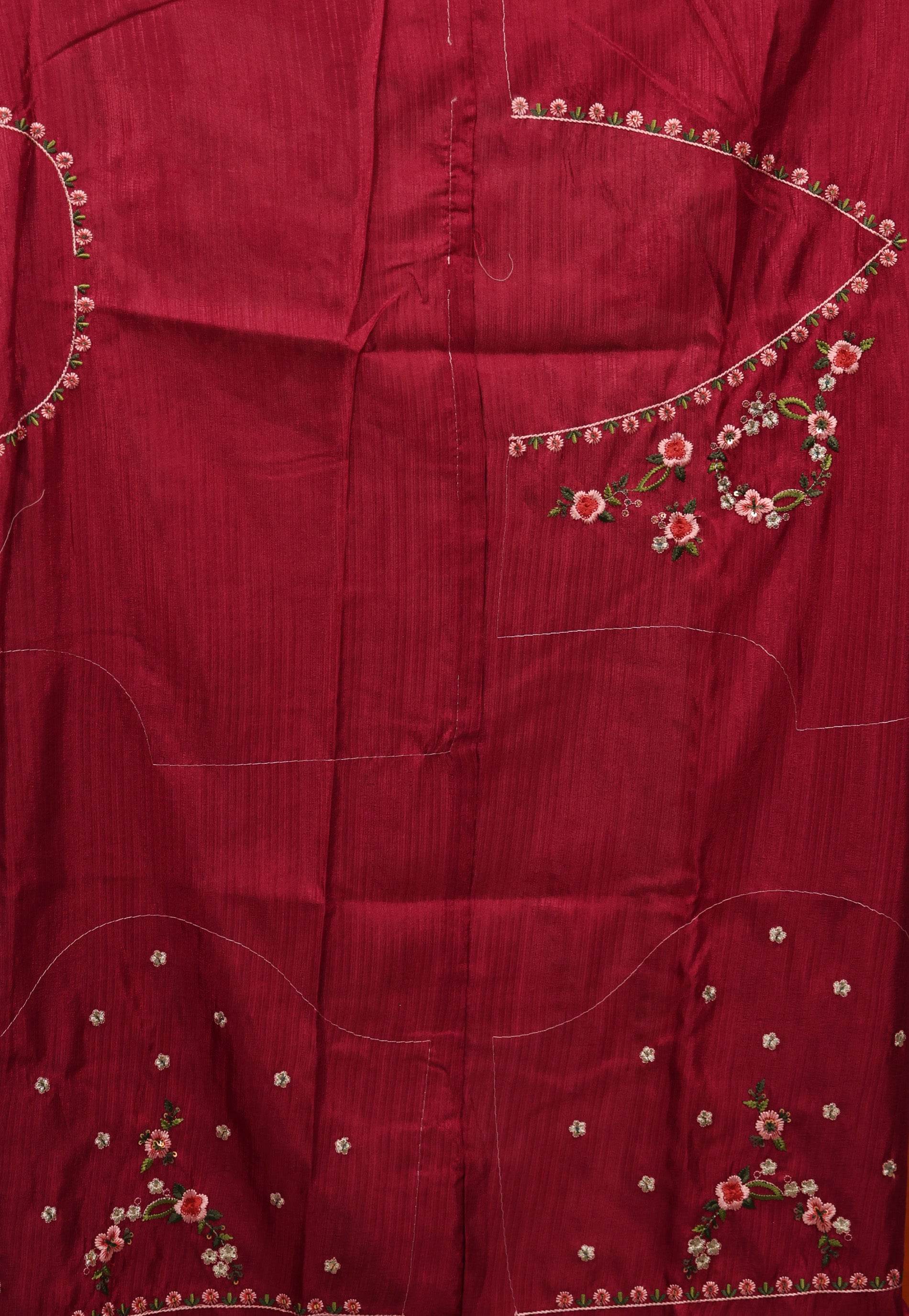 Black Kora Silk Saree With Blouse Piece - Adi Akshoy & Co.
