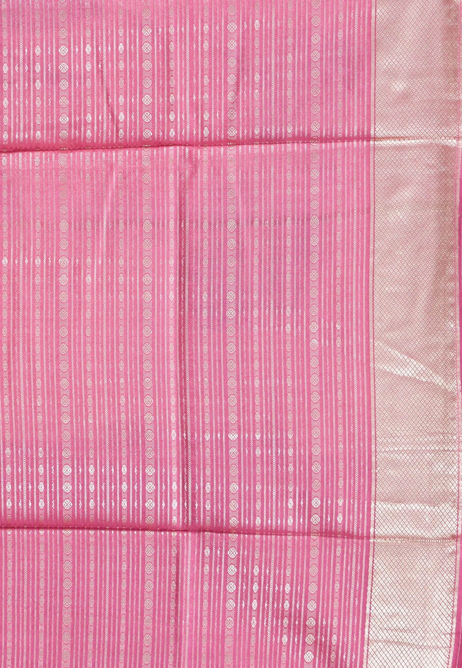 Peach Designer Saree With Blouse Piece - Adi Akshoy & Co.