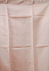 Peach Kora Pure Silk Saree With Blouse Piece - Adi Akshoy & Co.