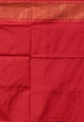 Black Patola with Red Border Ikkat Pure Silk Saree With Blouse Piece - Adi Akshoy & Co.