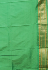 Rani Pink with Parrot Green Border Paithani Pure Silk Saree With Blouse Piece - Adi Akshoy & Co.