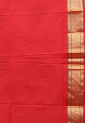 White with Red Border Paithani Pure Silk Saree With Blouse Piece - Adi Akshoy & Co.