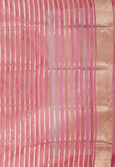 Multi Colour Kora Silk Saree With Blouse Piece