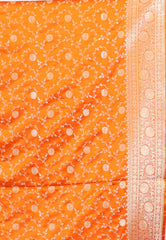 Light Pink Pastel Banarasi Silk Saree With Blouse Piece - Adi Akshoy & Co
