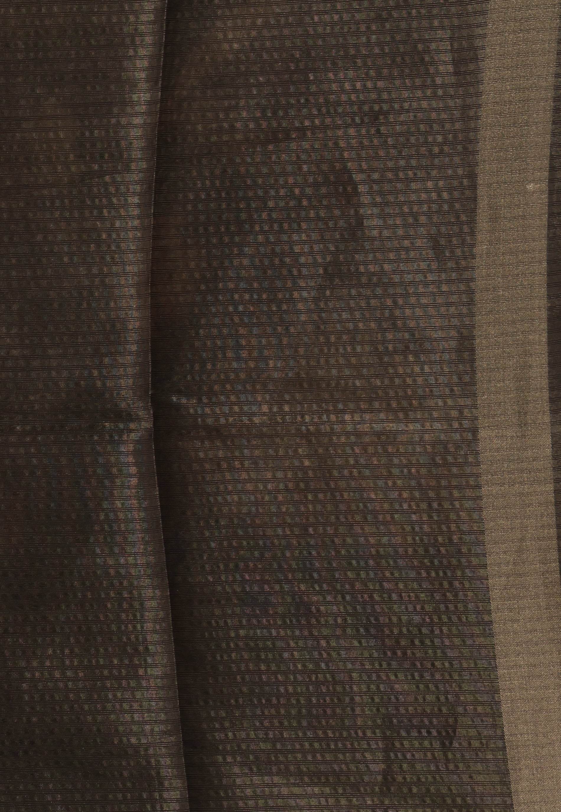 Black Tissue Silk Saree with Blouse Piece - Adi Akshoy & Co.