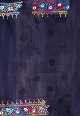Off White Pure Silk Kantha Saree With Blouse Piece - Adi Akshoy & Co.