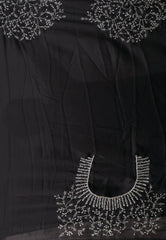 Black Embroidery Saree with Blouse Piece - Adi Akshoy & Co.