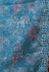 Blue Embroidery Saree with Blouse Piece - Adi Akshoy & Co.
