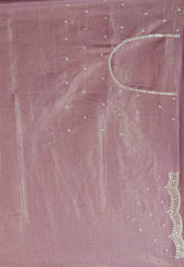 Mauve Tissue with Sequin Embroidery work Saree with Blouse Piece - Adi Akshoy & Co.