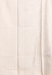 Offwhite Tussar Silk with Embroidery with Blouse Piece - Adi Akshoy & Co.