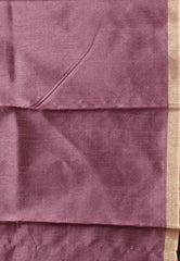 Black Tussar Silk Saree with Blouse Piece - Adi Akshoy & Co.