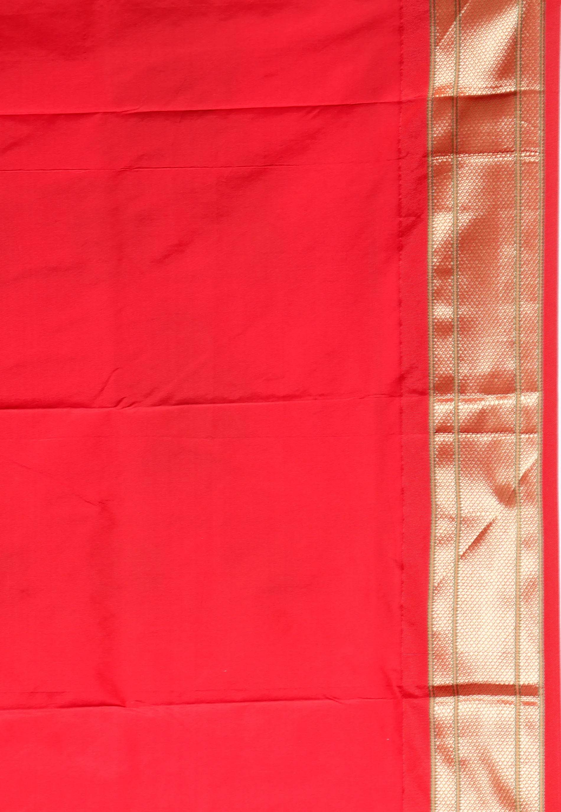 Magenta Paithani Pure Silk Saree With Blouse Piece - Adi Akshoy & Co.