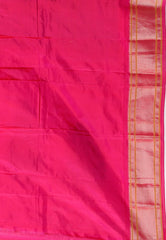 Rama Green with Rani Border Paithani Pure Silk Saree With Blouse Piece - Adi Akshoy & Co.