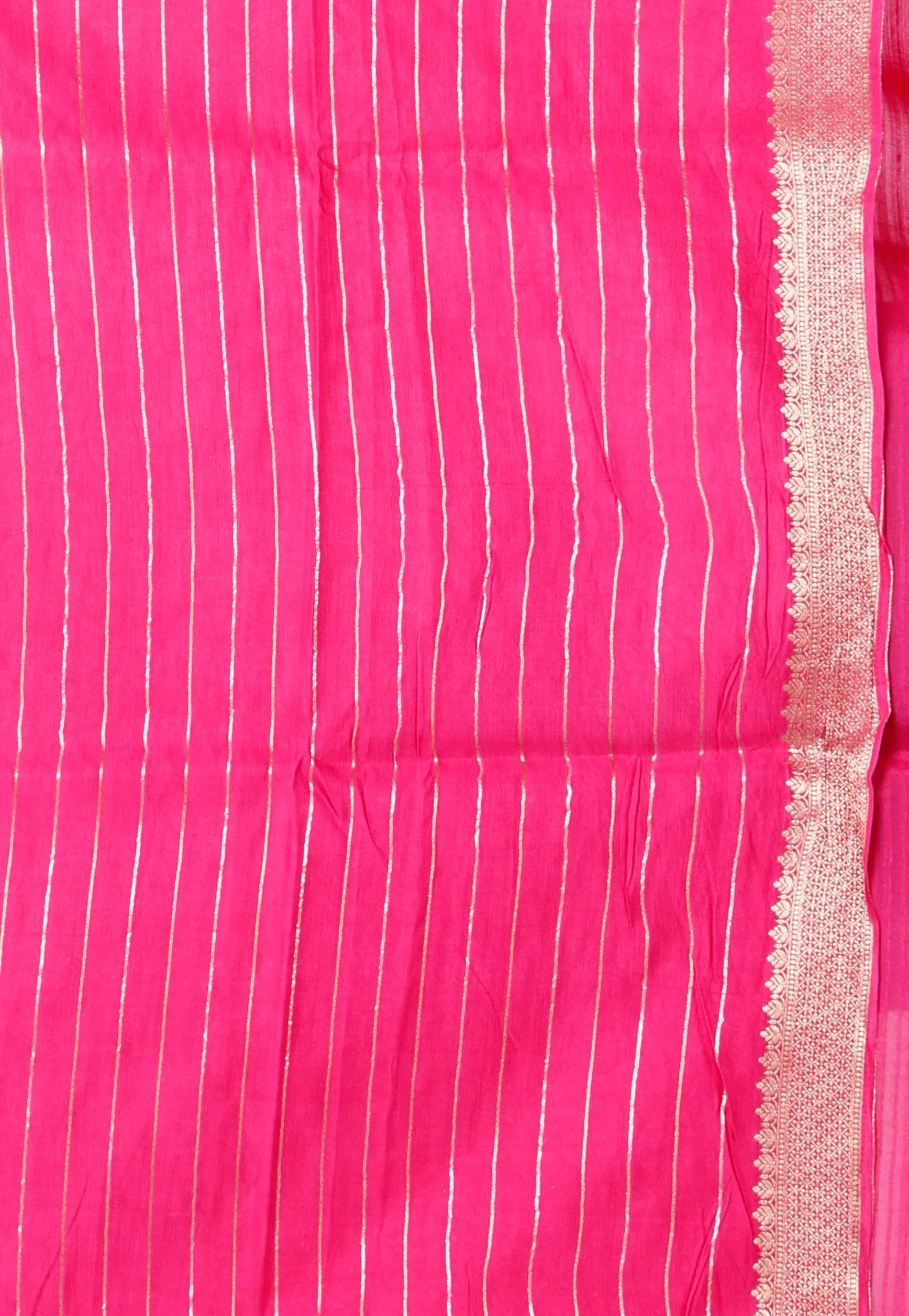 Rani Blue Katan Silk Saree With Blouse Piece - Adi Akshoy & Co.