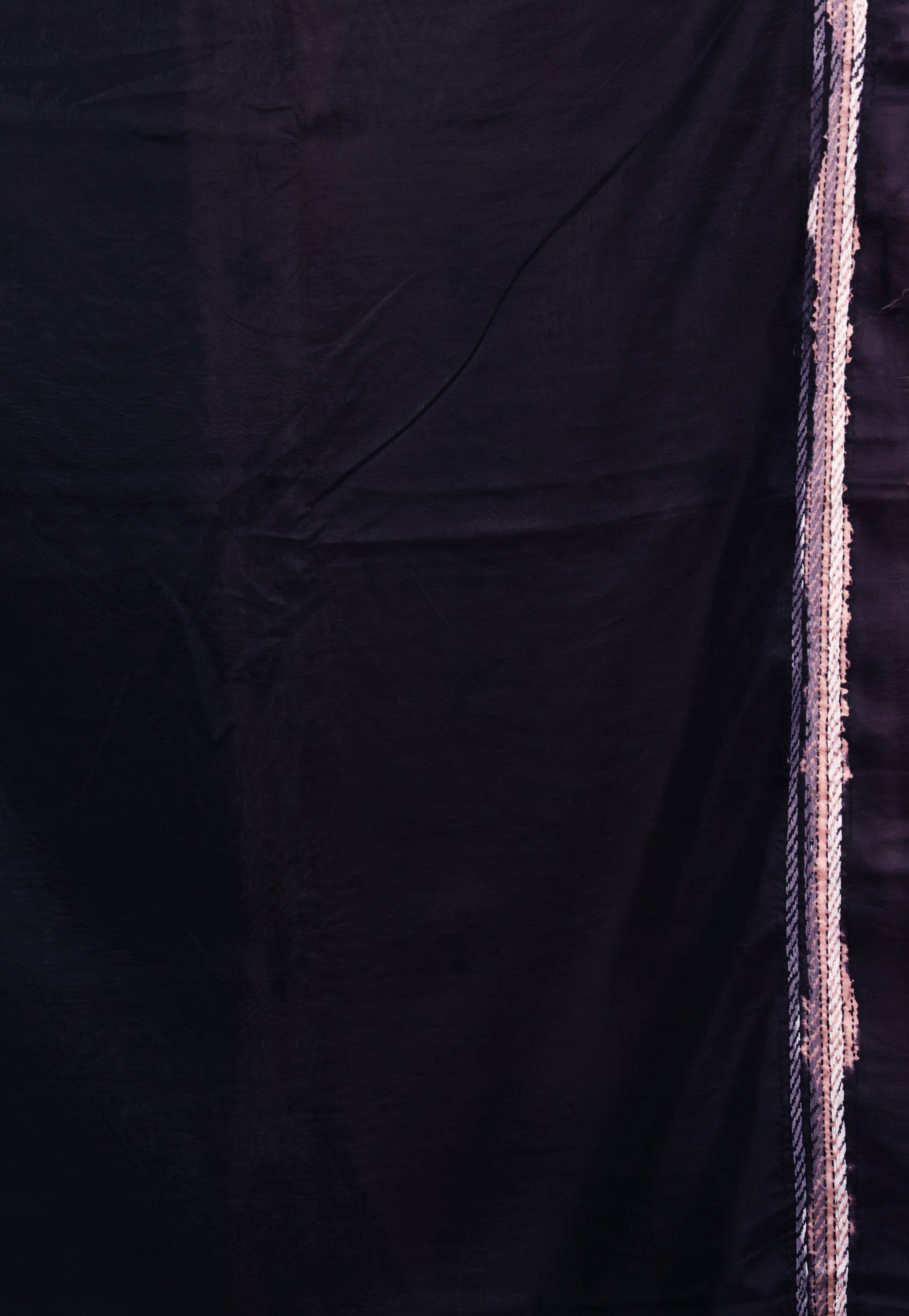 Peach color Pure Silk Kantha Saree With Blouse Piece - Adi Akshoy & Co.