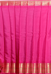 Sea Green with Rani Border Gadwal Pure Silk Saree With Blouse Piece - Adi Akshoy & Co.