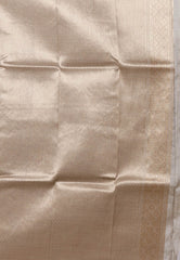 Grey Katan Silk Saree With Blouse Piece - Adi Akshoy & Co.