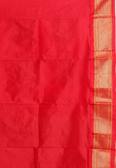 Cross Green with Red Border Paithani Pure Silk Saree With Blouse Piece - Adi Akshoy & Co.