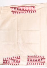 Tussar Colour Pure Tussar Silk Kantha Saree With Blouse Piece - Adi Akshoy & Co.