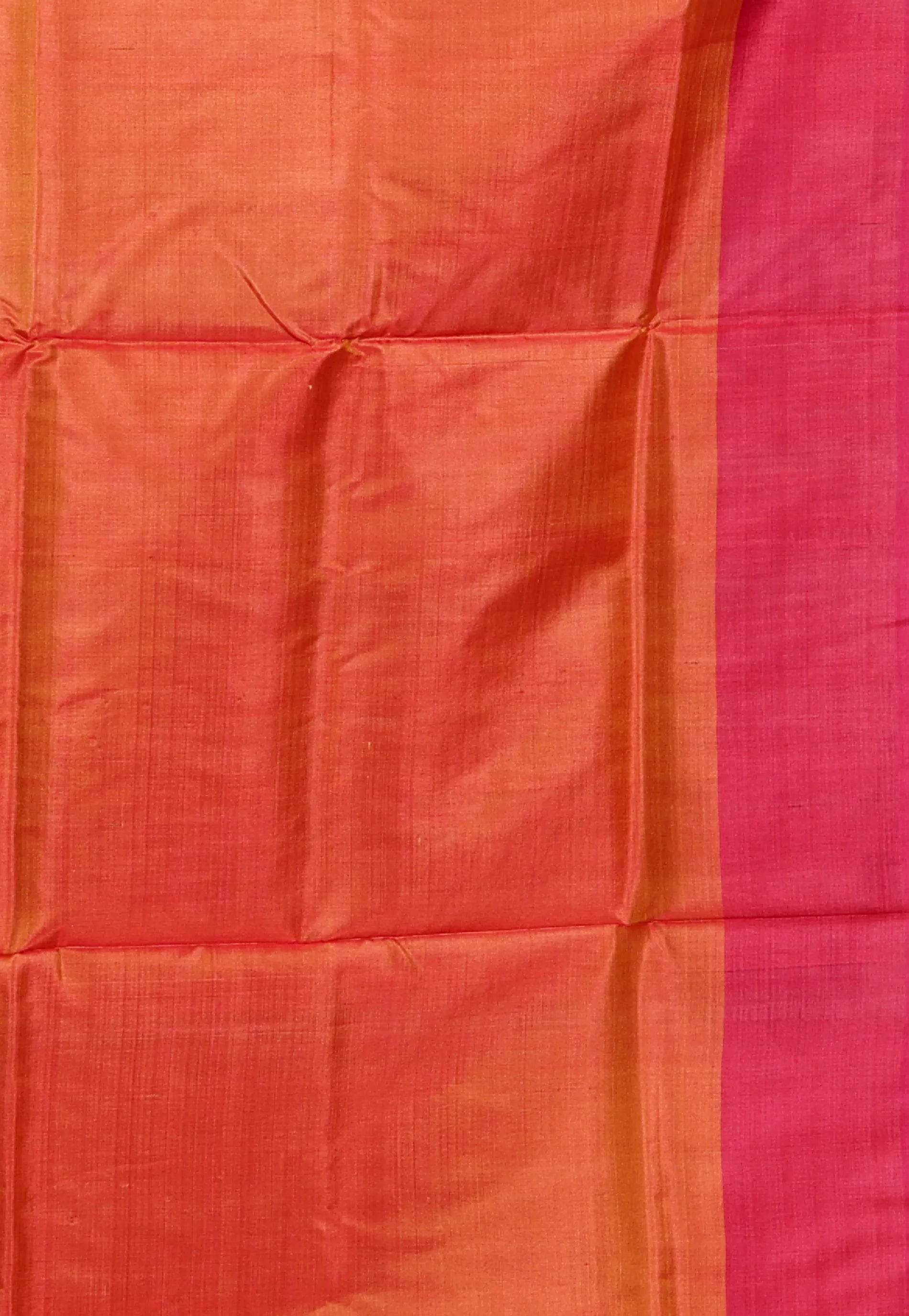 Green Ikkat Pure Silk Saree With Blouse Piece - Adi Akshoy & Co.